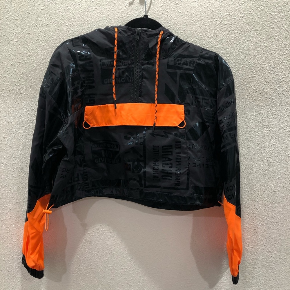 Cropped rain jacket
